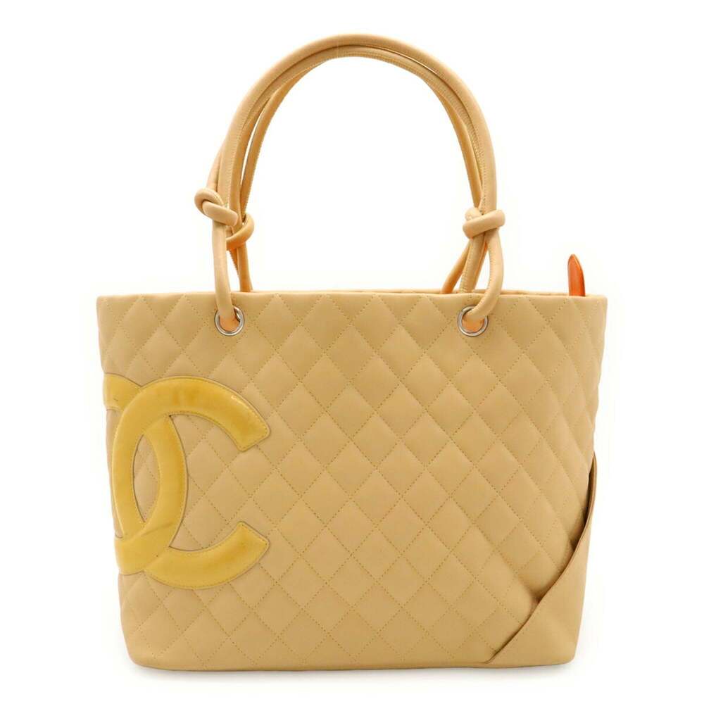 CHANEL Cream Logo Shoulder Bag